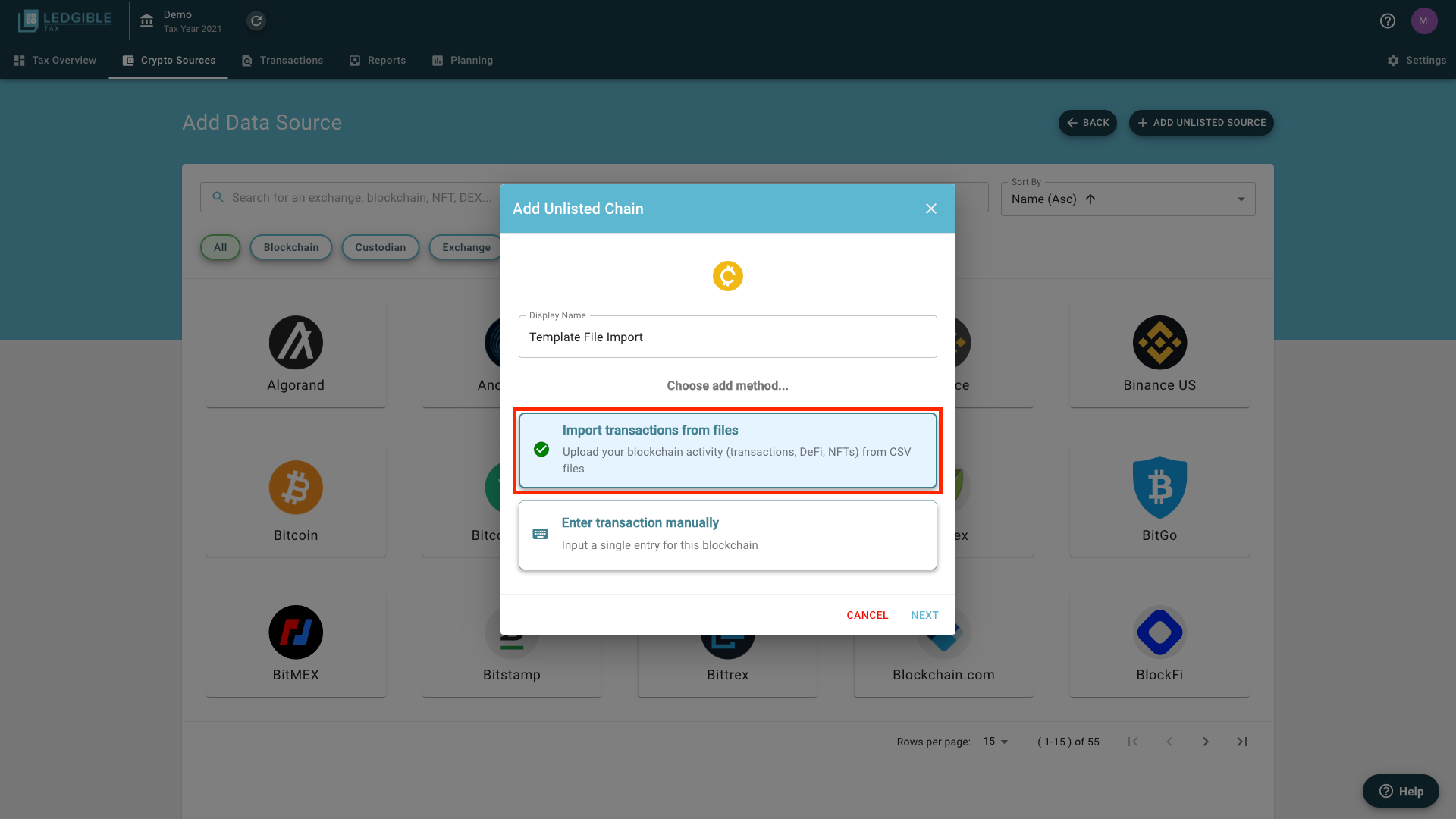 07_-_Tax_-_Crypto_Sources_-_Add_Unlisted_Source_-_Add_Unlisted_Chain_-_Select_Import_Transactions_From_Files.png